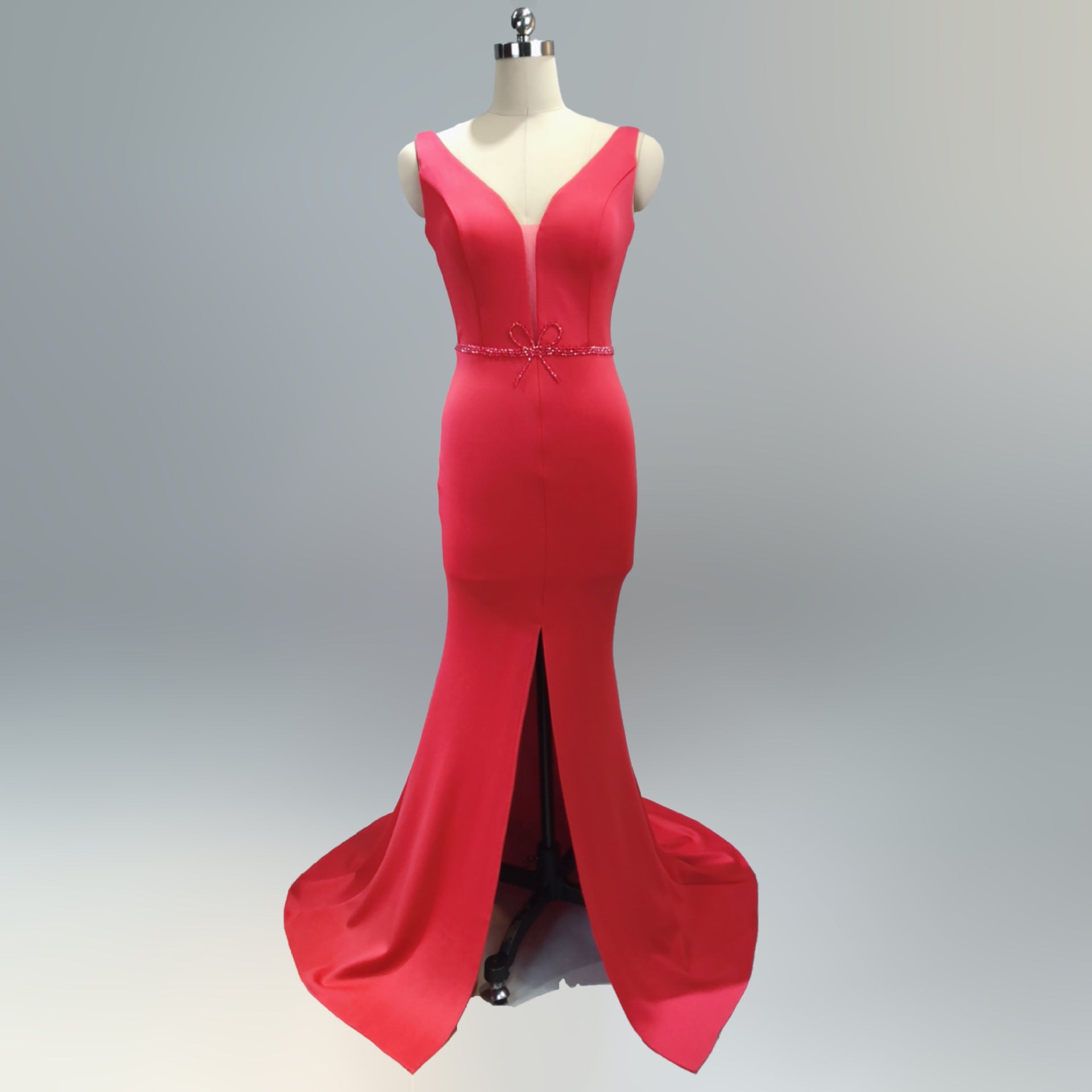 Ladies Summer Sexy V Neck Mermaid Evening Dress 25