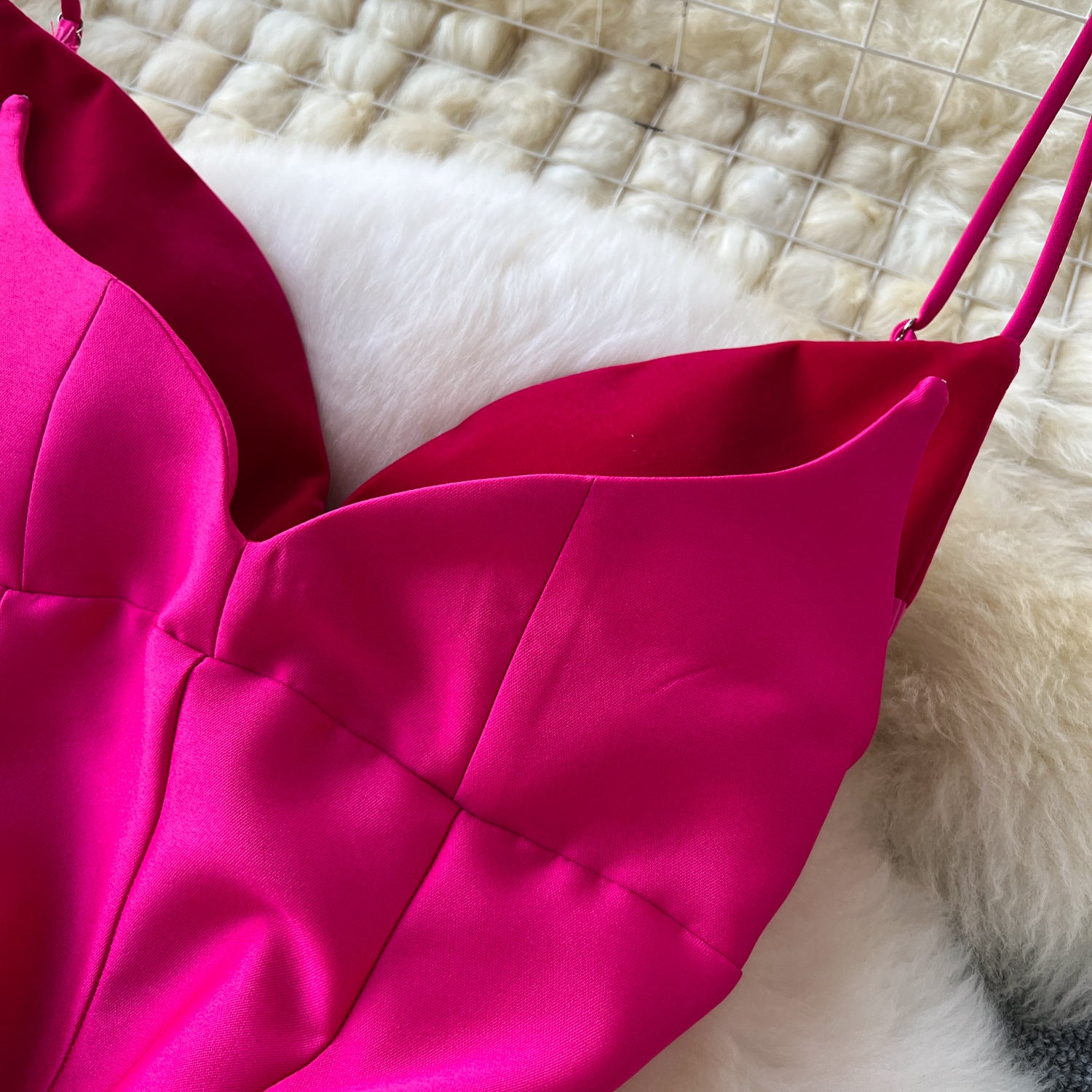 Luxury Strap V-Neck A-Line Flared Midi Dress 10