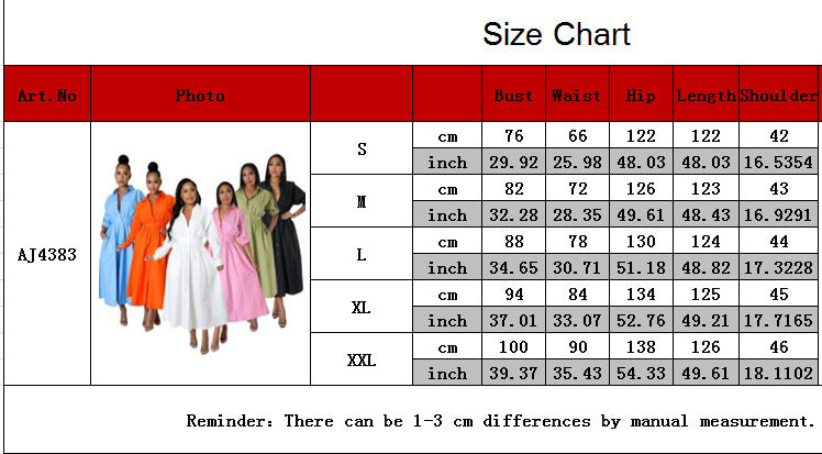 Women'S Dress Fashion Shirt Dress Tunic Loose Long Sleeve Long Dress 12