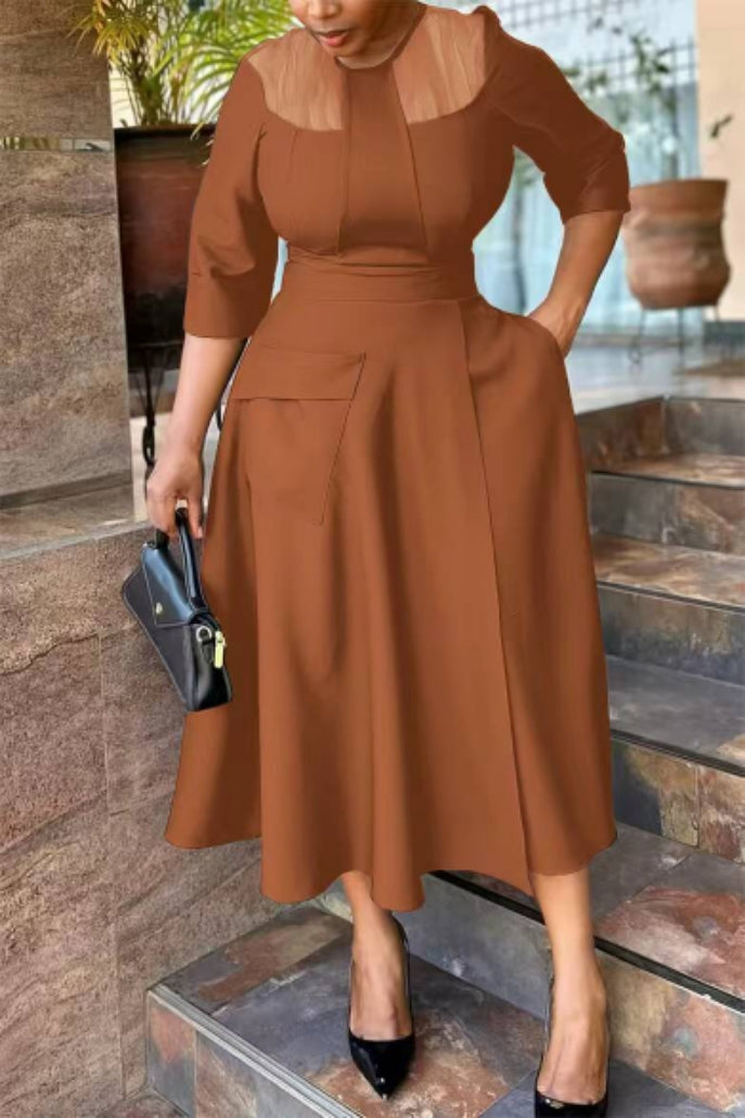 Women solid dress 7