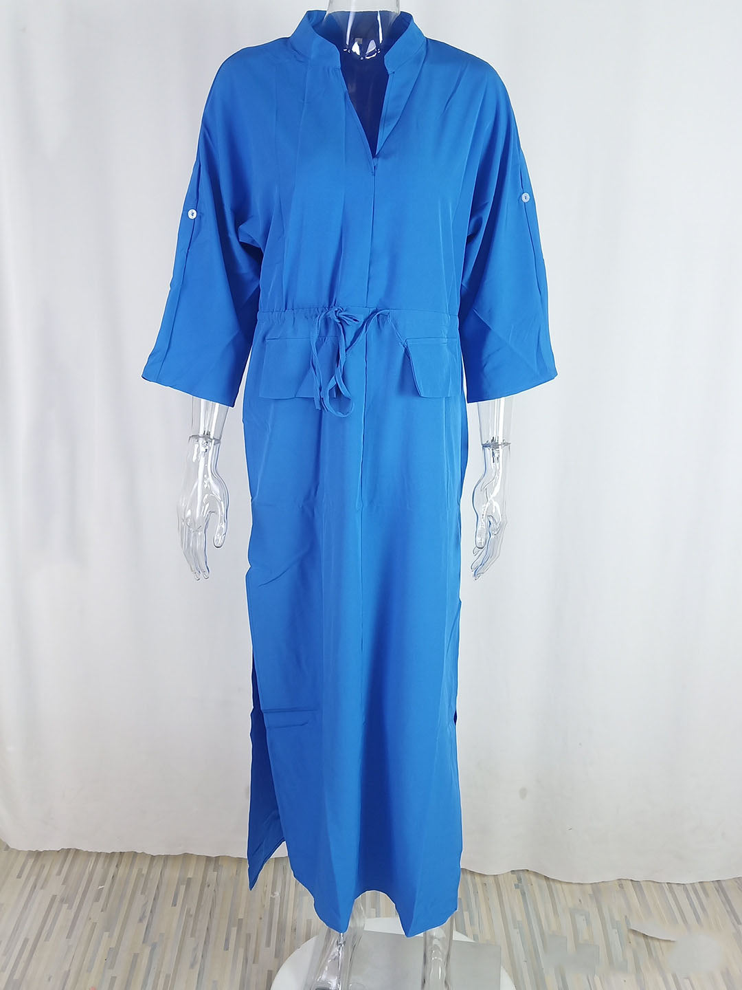 Women spring elegant Solid Maxi dress 22