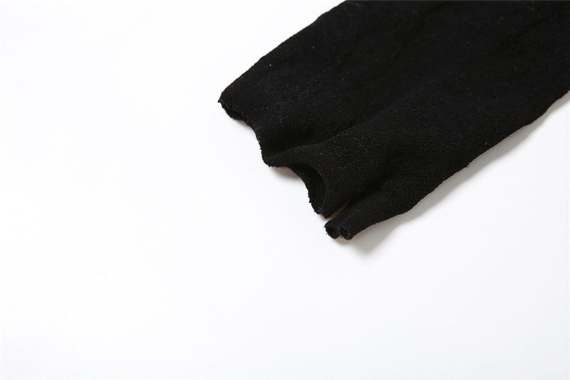 Women Sexy Hollow Knitting Jacquard High Waist Long Sleeve Jumpsuit 14