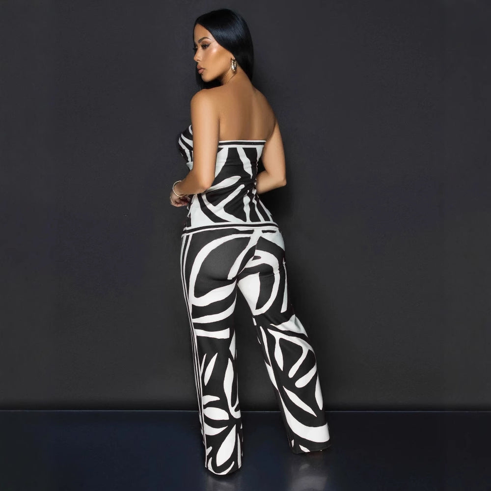Women Sexy Print Two Piece Set 5