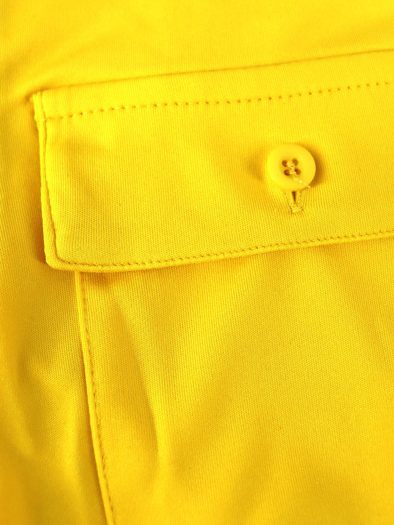 Sexy Cargo Style Women's Slim Waist Short Sleeve Turndown Collar High Waist Drawstring Jumpsuit 9