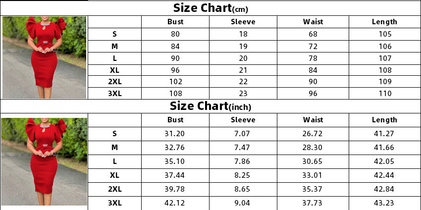 Women Summer Round Neck Ruffle Sleeve Diamond Hollow Bodycon Dress 10