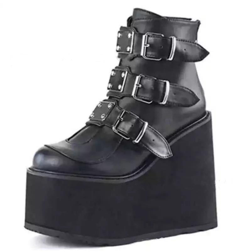 Plus Size Women'S Shoes Fall/Winter Short Boots Women'S Wedge Heel Martin Boots 3