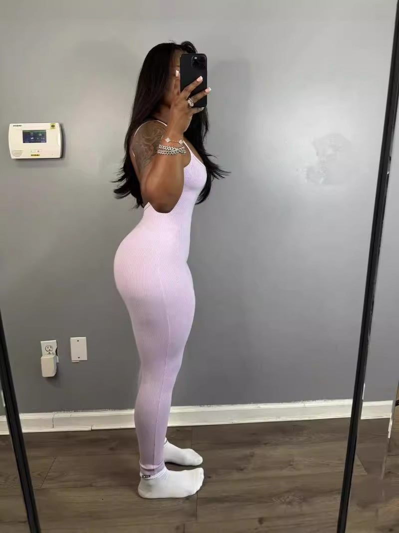 Low Back Sexy Tight Fitting Strap Jumpsuit Women's Clothing 5