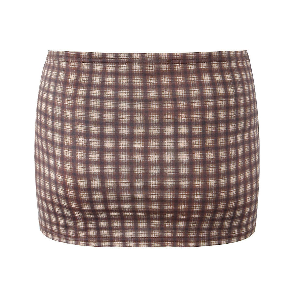 Cami Top and Low-Waist Bodycon Skirt Plaid Lace Patchwork Set 18