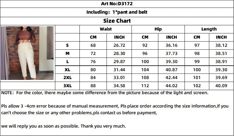 Women's Fashion Casual High Waist Solid Suit Pants Career Trousers 14