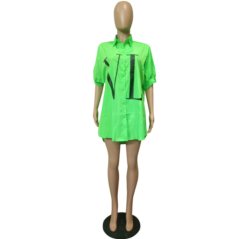 Women's Spring Summer Fashion Style Letter Print Shirt 9