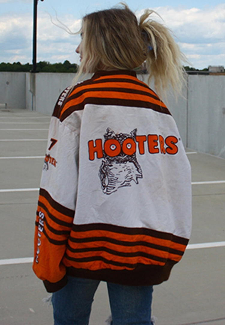 Fall Casual Print Orange Long Lseeve Loose Oversize Jacket