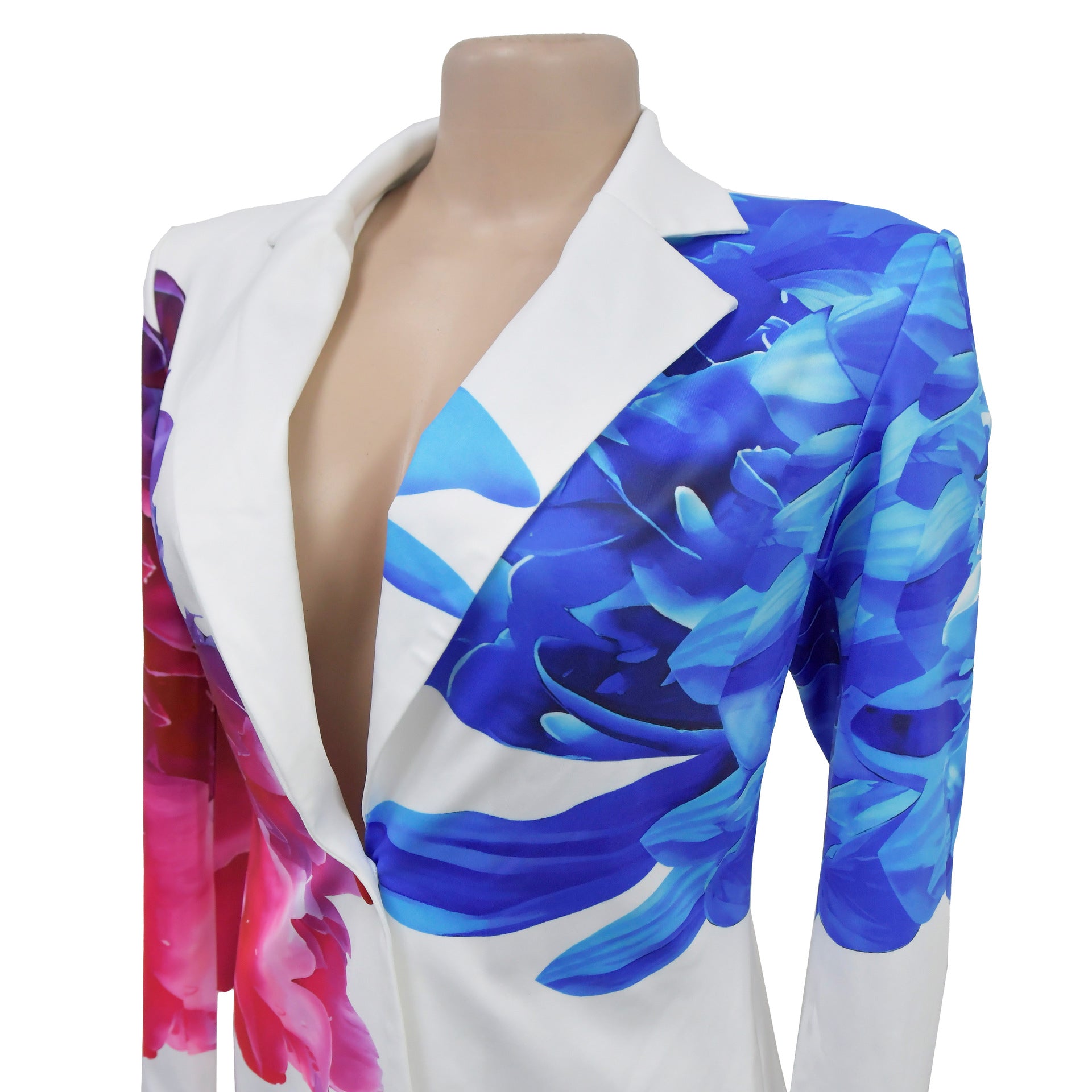 Fashion Women's Sexy Printed Blazer Shorts Two Piece Set 18