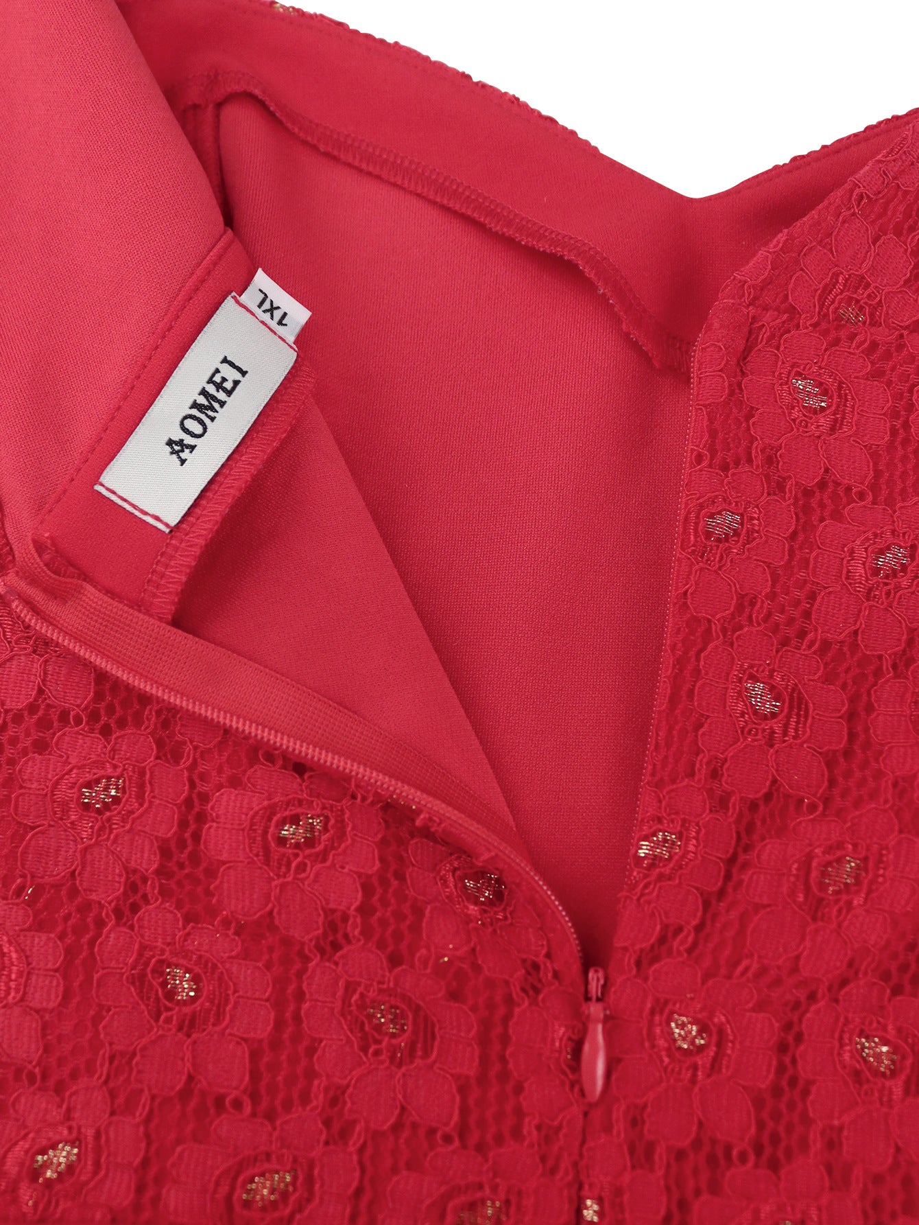 Women ruffle bow sexy Formal Party lace dress 9