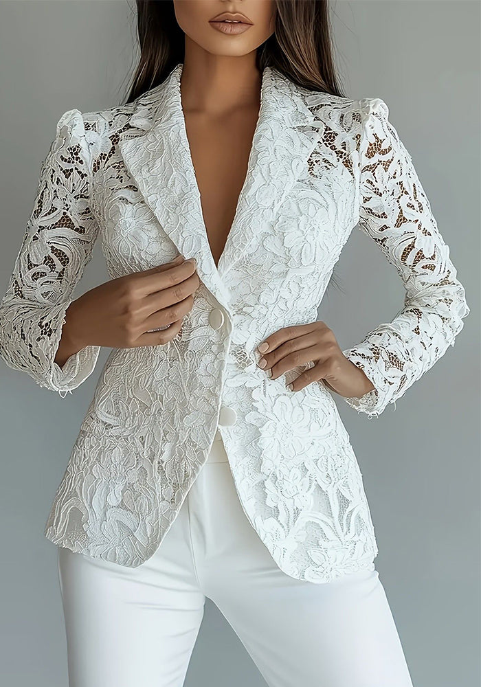 Women Autumn Long-Sleeved Printed Blazer