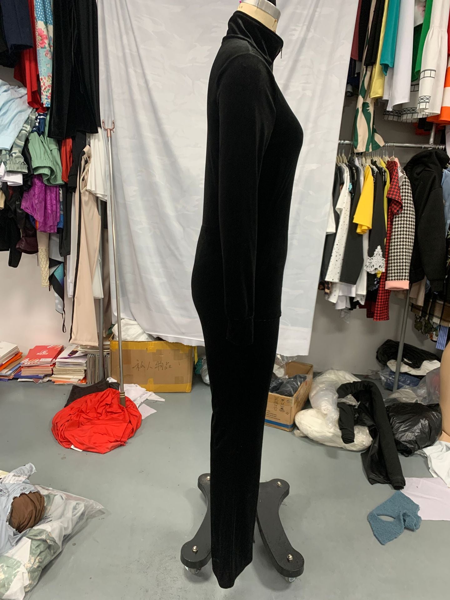 Spring & Autumn Fashion Long-Sleeve Zipper Pocket Jumpsuit 10