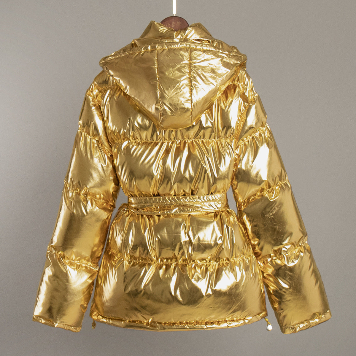 Women hooded sports outdoor shiny Padding jacket 11