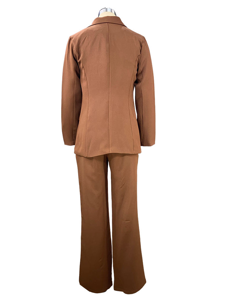 Women Fall/Winter Casual Blazer + Pants Two-Piece Set 15