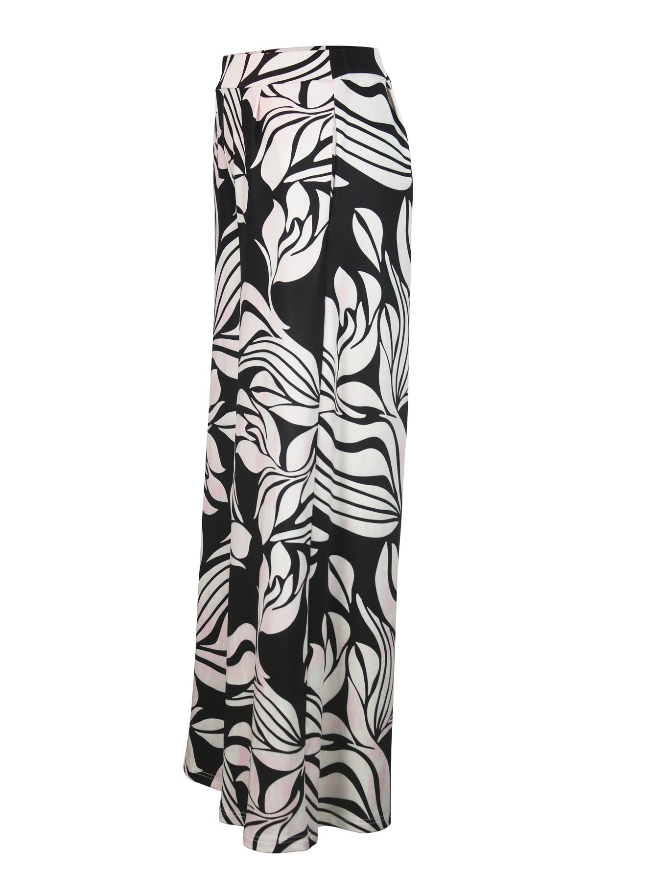 Women's Elegant High-Waist Printed Loose Trousers 9