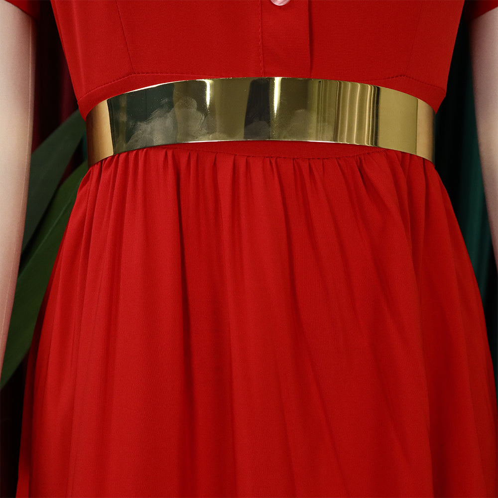 Women Summer Short Sleeve Belted Dress 12