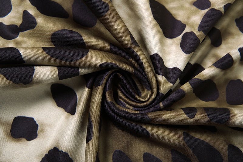 Women's Spring Strap Leopard Print Bodycon Dress 16