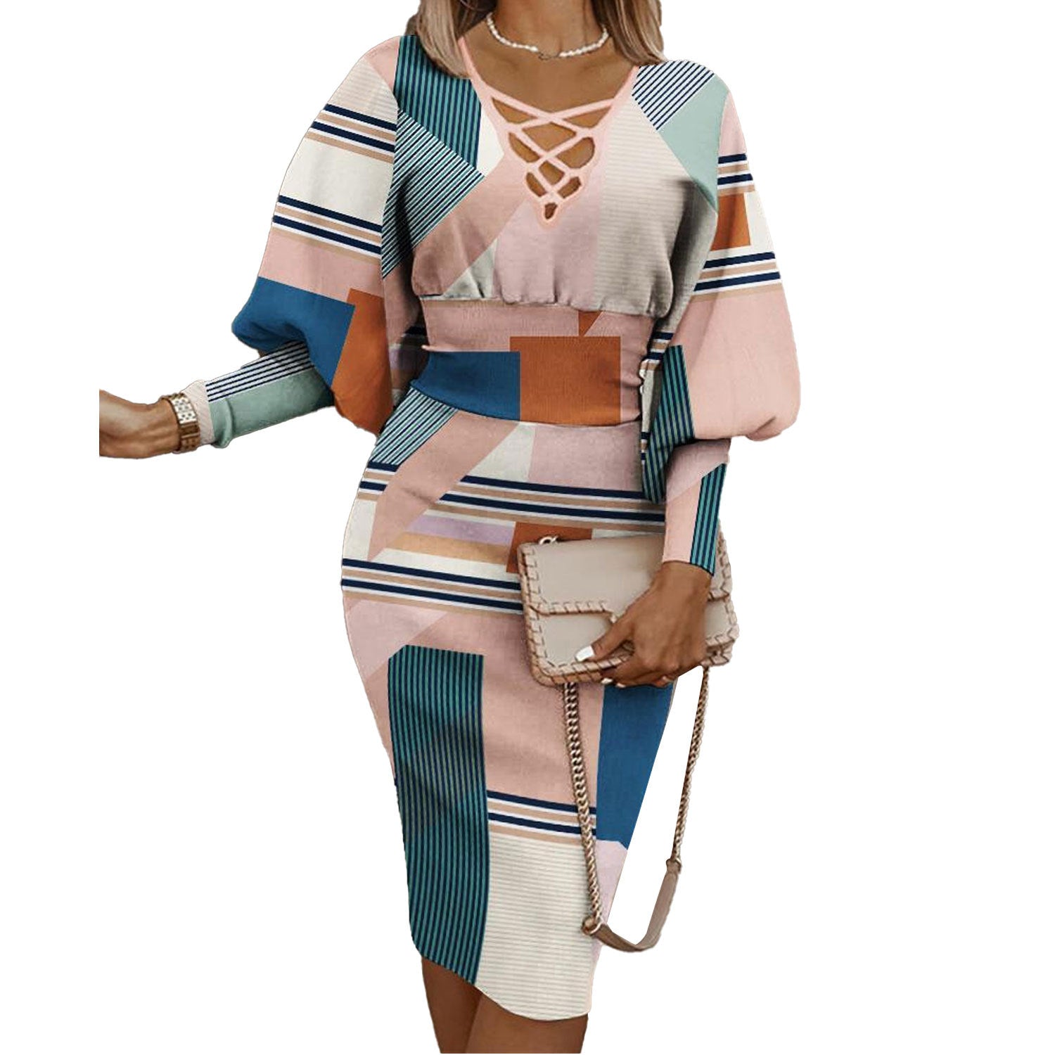 Sexy slim print dress 11