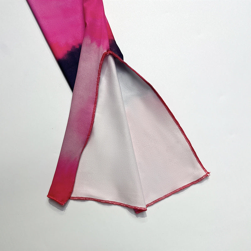 Women's Round Neck Long Sleeve Printed Chic Elegant Bodycon Dress 16