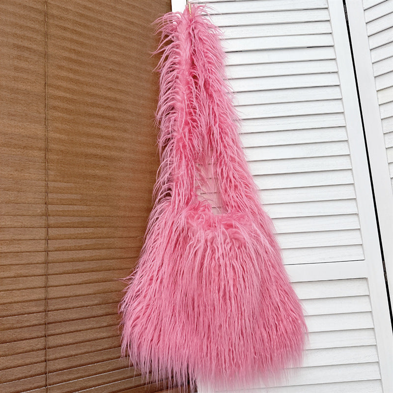 Sweet And Cool Style Candy-Colored Big Capacityoversized One-Shoulder Cross-Body Bag 10