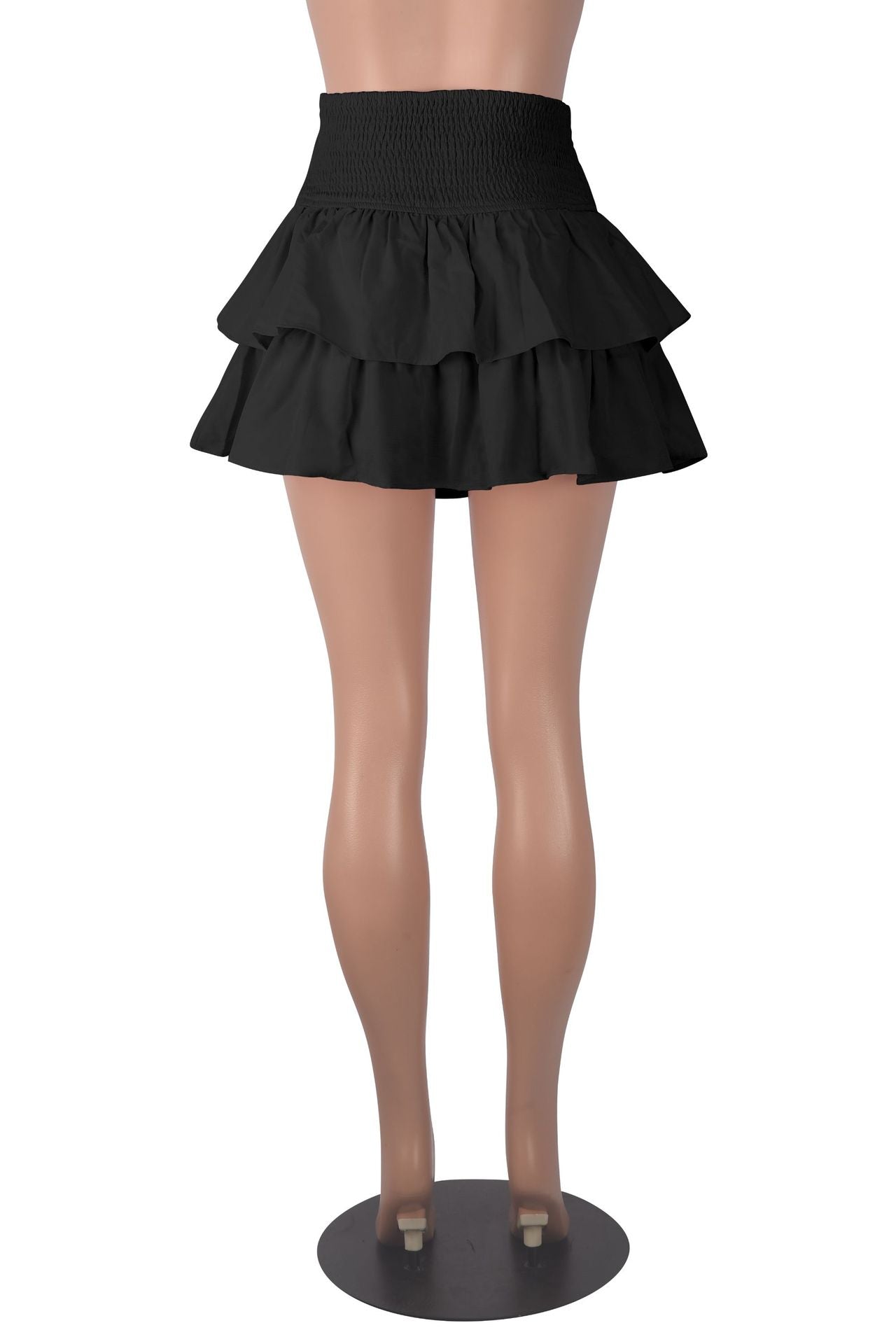 Women Solid Sexy Bow Pleated Skirt 10