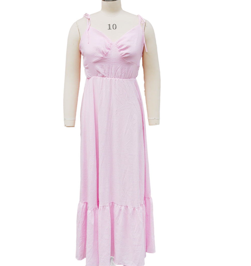 Women Summer Halter Backless Dress 11