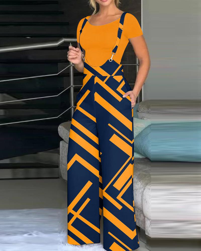 Women's fashion print jumpsuit overalls 11