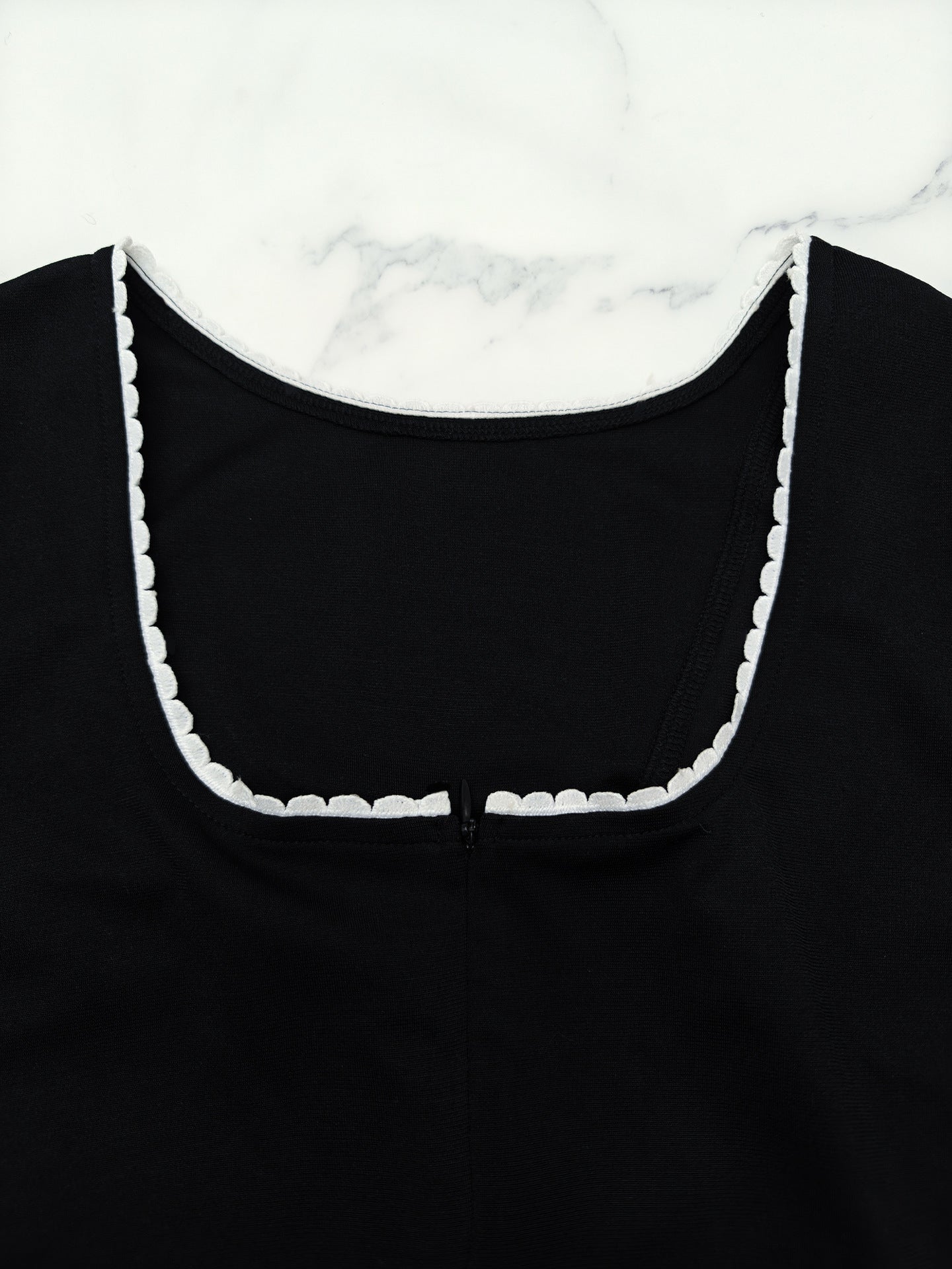 Women Solid Short Sleeve Lace Patchwork Dress 9