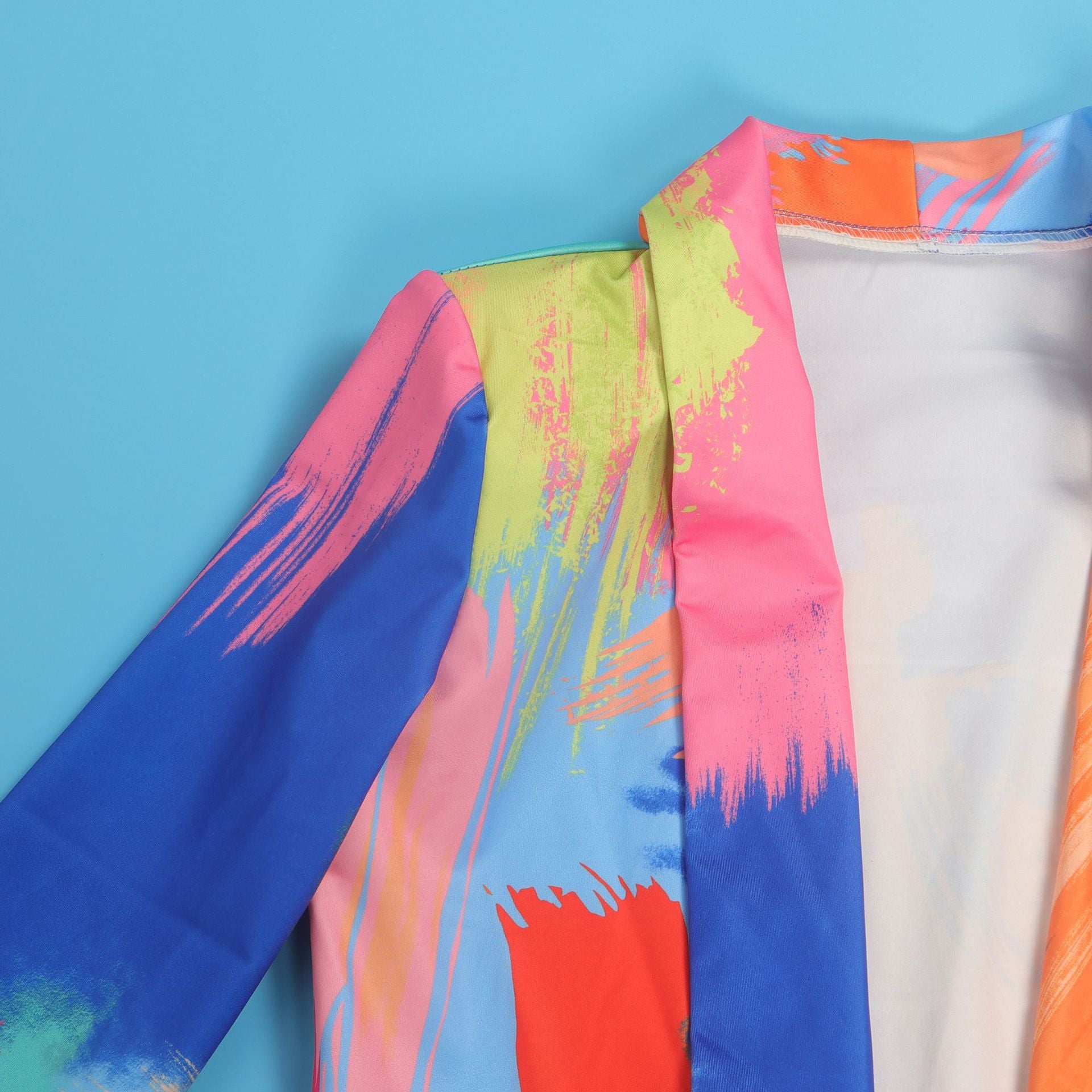 Casual Fashion Multi-Color Print Fashion Blazer Top 91