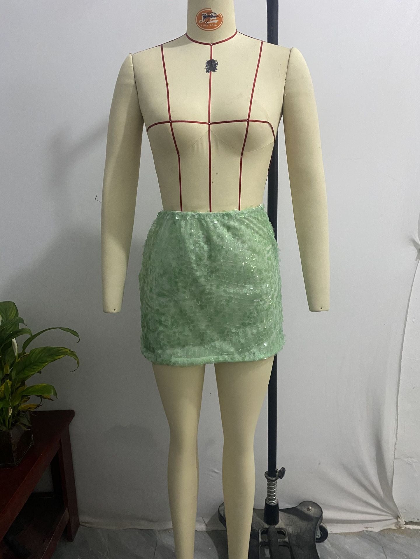Sexy sequin bodycon short skirt 21