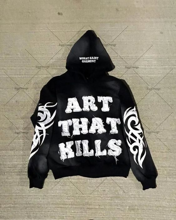 Trendy Embroidery Oversized Hoodie Y2K Street Hip-Hop Tops 6