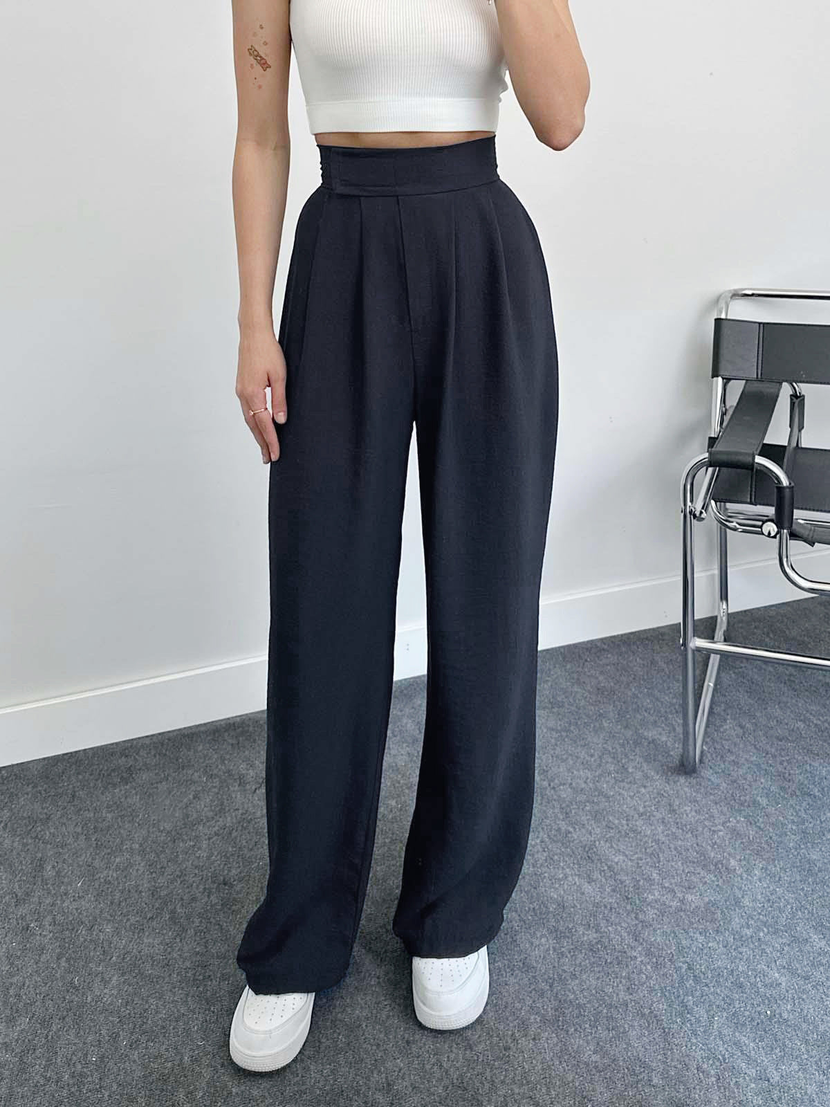 Women Casual Linen Straight-Leg Pants 3