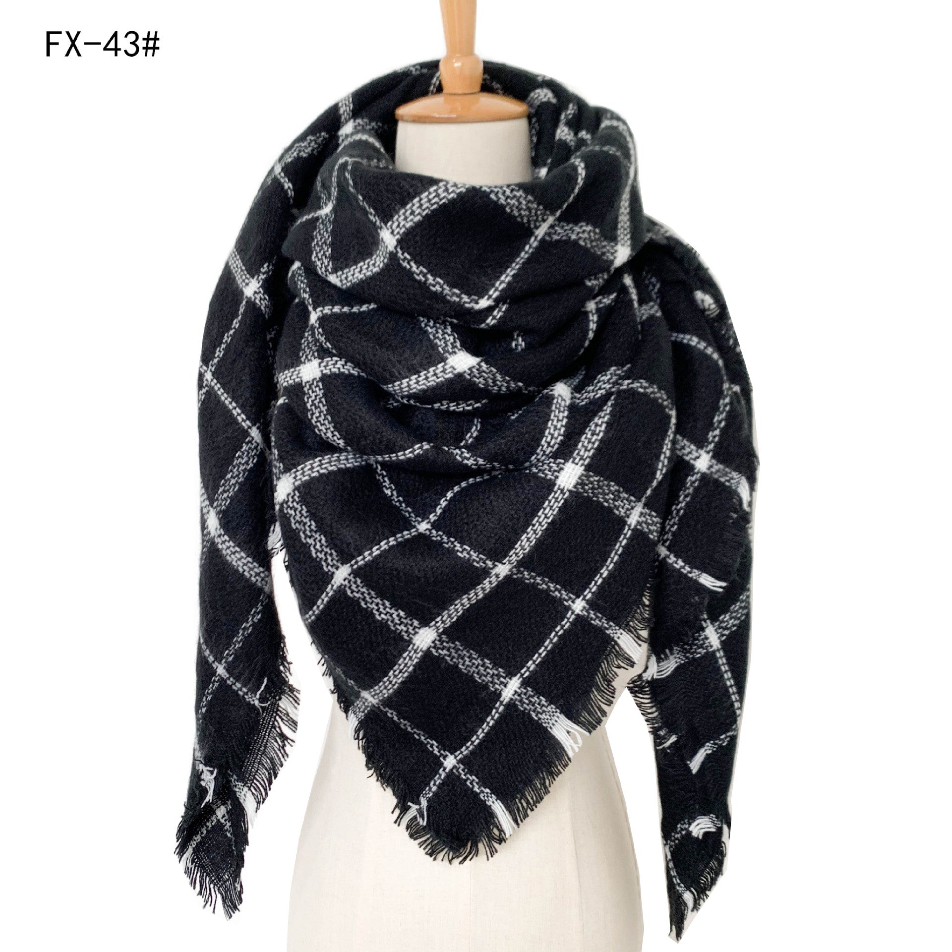 Autumn and winter imitation cashmere plaid square scarf scarf shawl 3