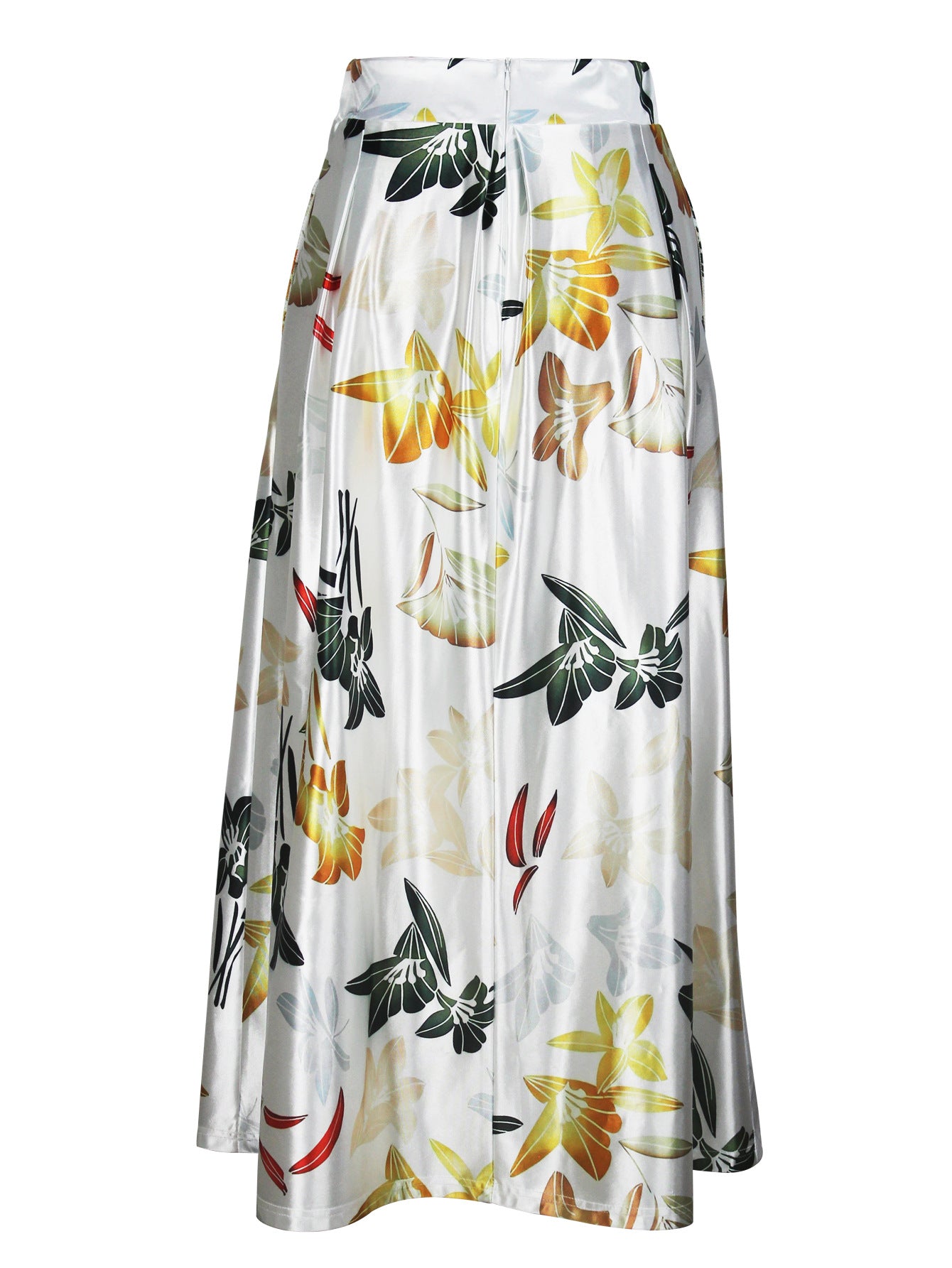 Women Elegant Printed Long Skirt 9