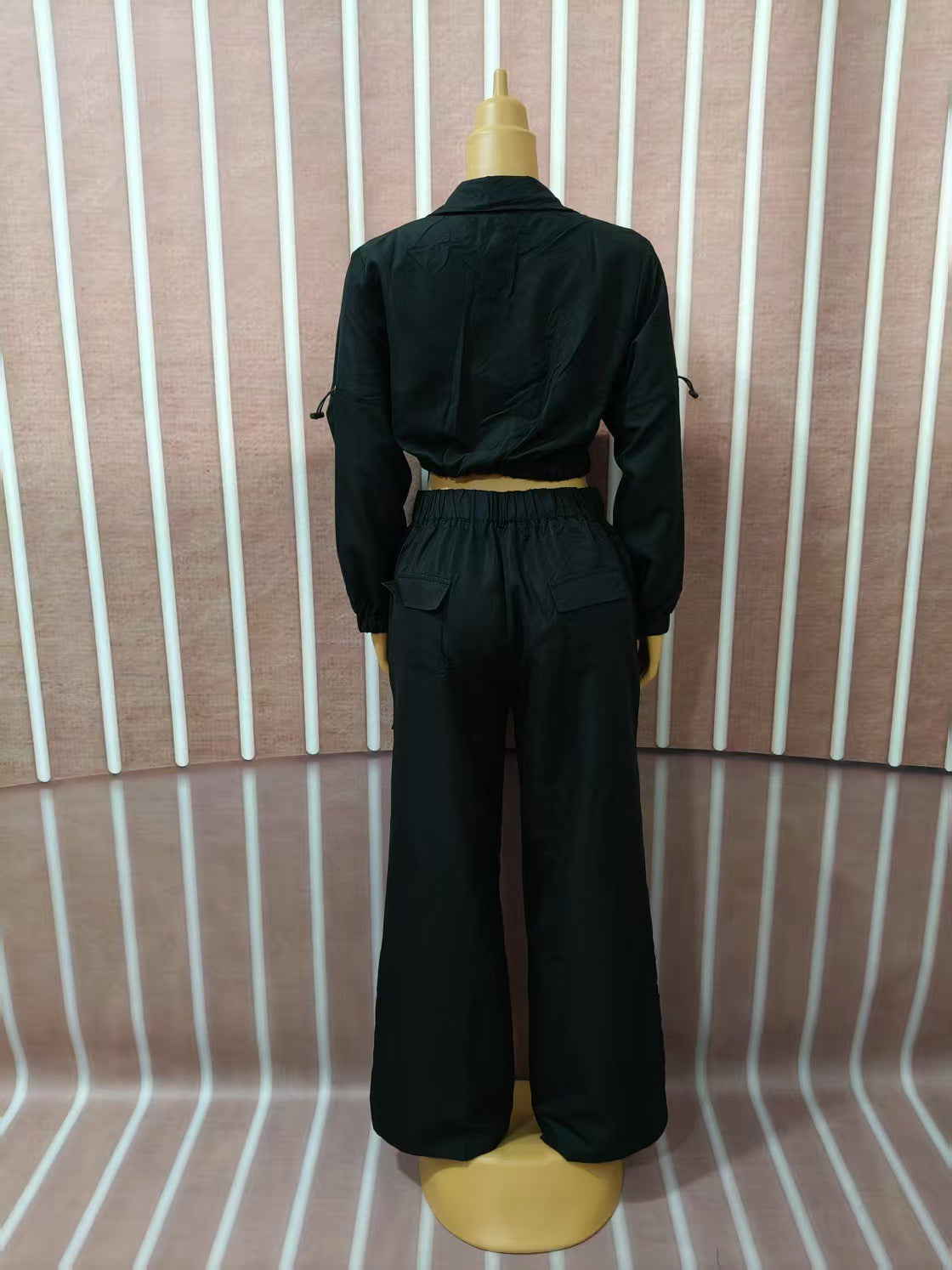 African Women Soid Casual Top and trousers Two Piece Set 13