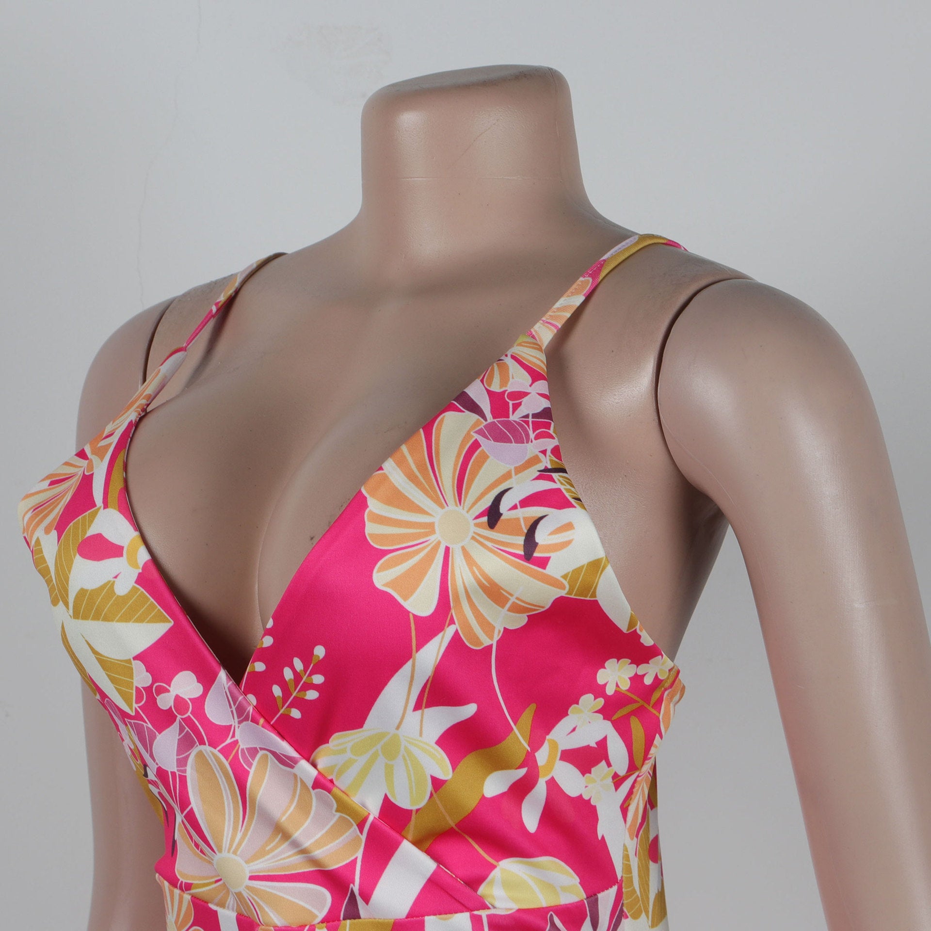 Printed Strap Slim Nightclub Dress 11