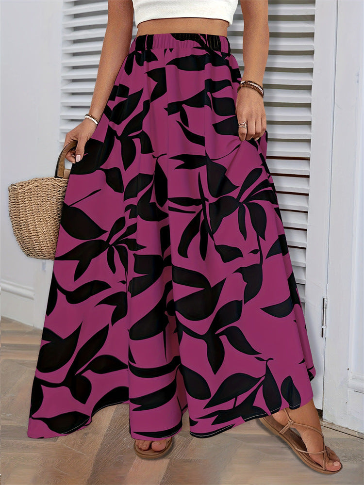 Women Printed Pleated Skirt Skirt 4