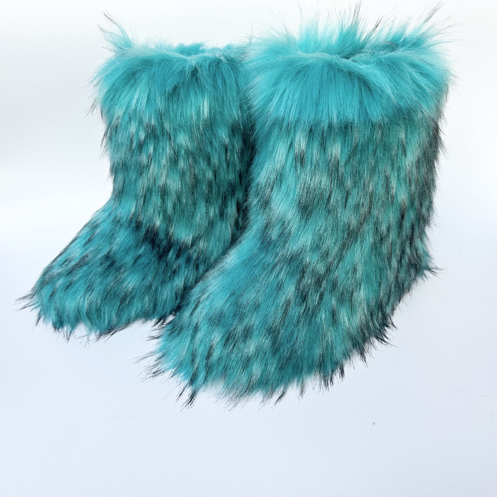 Women Furry Mid-length Snow Boots 8