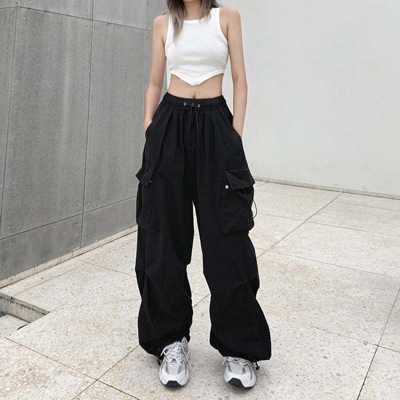 Women American Vintage Cargo Loose Wide Leg Casual Pants