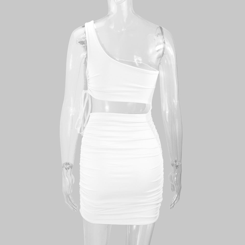 Women sexy hollow pleated Bodycon Dress 21