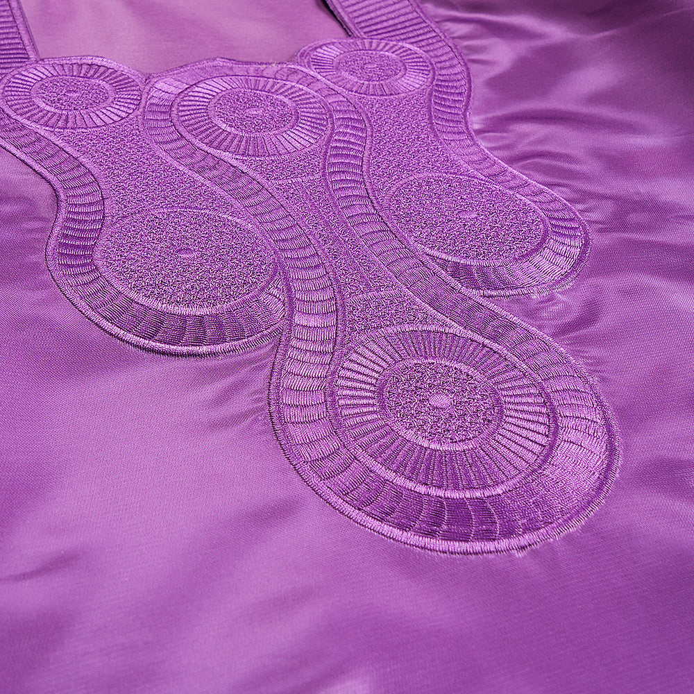 Plus-Size African Women Embroidered Dress 34