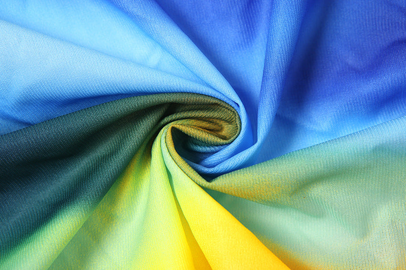 Summer Street Style Print Sleeveless Halter Neck Crop Top & Skirt Set 15