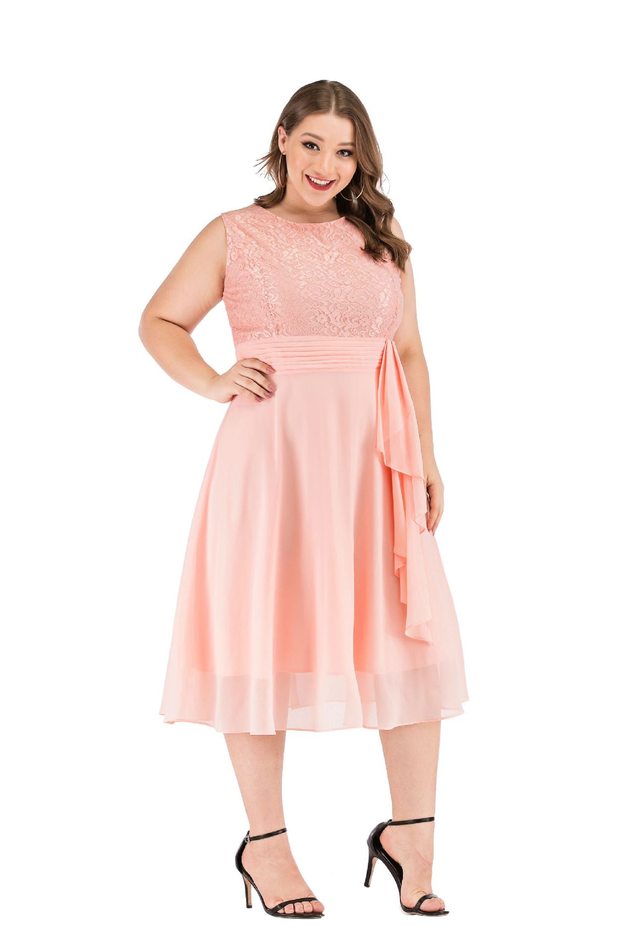 Women chiffon lace dress 76