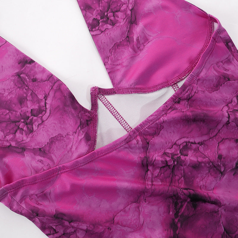 Women's Spring Summer Print Sexy Tight Fitting Bodycon Dress 18