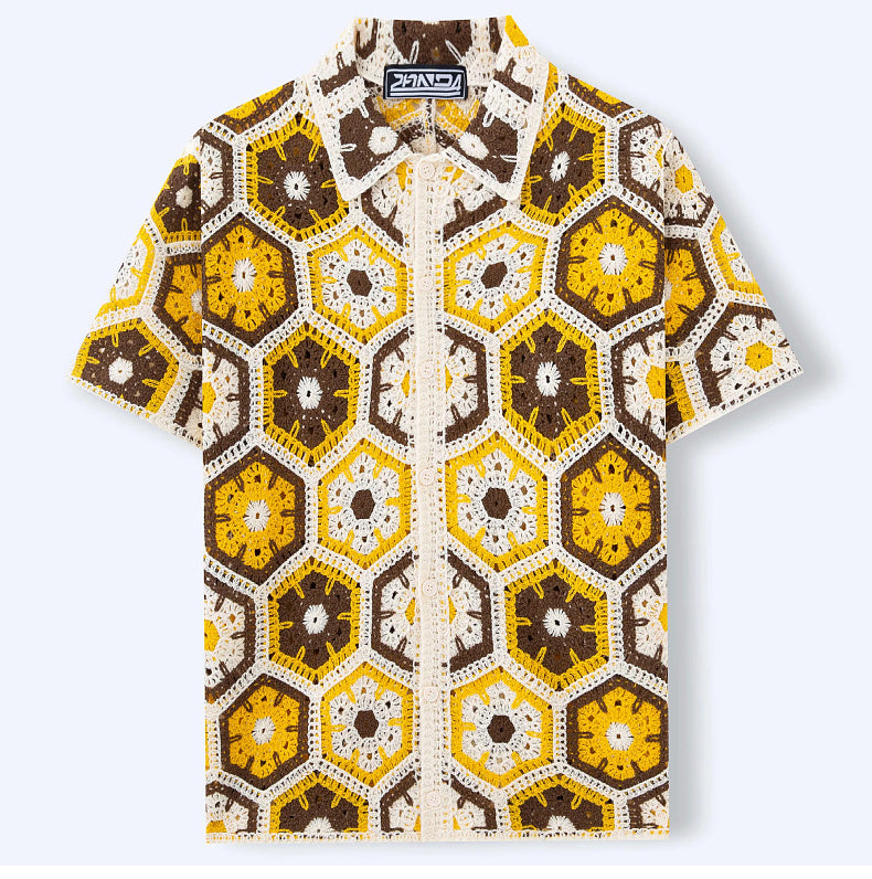 Men's Knitting Short-Sleeved Polo Shirt for Summer 3