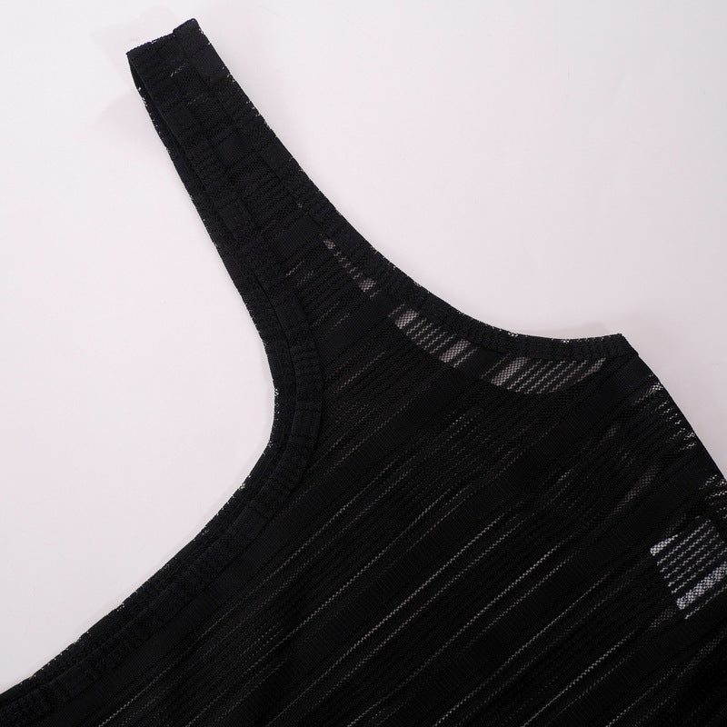 Summer Women 's Fashionable Vest Top Tight Fitting Pants Casual Two Piece Set 14