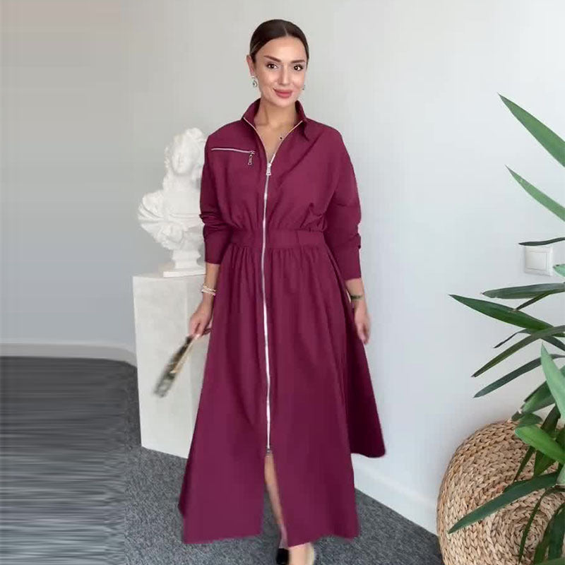 Autumn Women's Fashion Slim Waist Long-Sleeved Dress 4